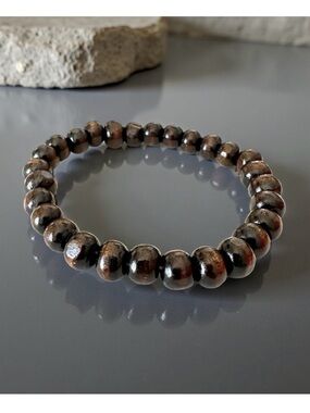 🔴 5 for $10 ONE Brown Wooden Beaded Stretchy Bracelet